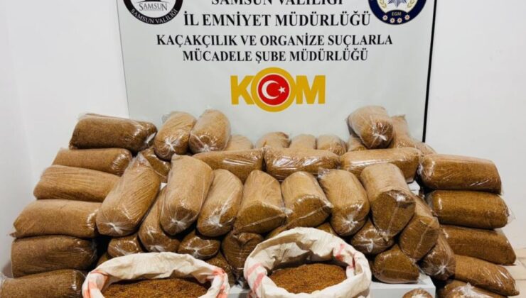 Samsun’da 2 araç içerisinde 510 kilo kaçak tütün ele geçirildi