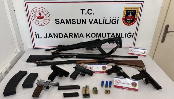 Samsun’da jandarmadan kaçak silah operasyonu: 7 gözaltı