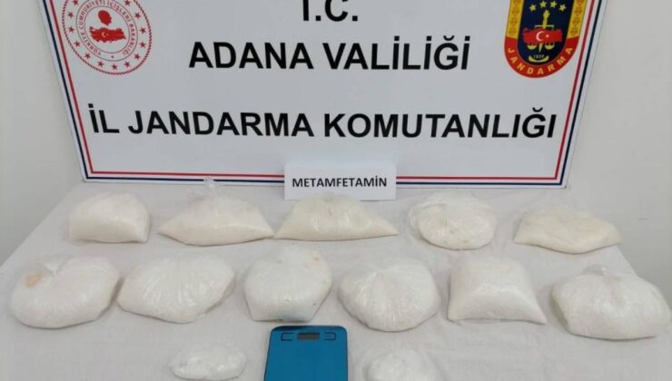 Adana’da 10 kilo 244 gram metanfetamin bulundu