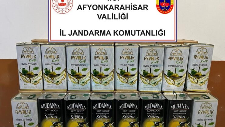 Afyonkarahisar’da 310 litre sahte zeytinyağı ele geçirildi