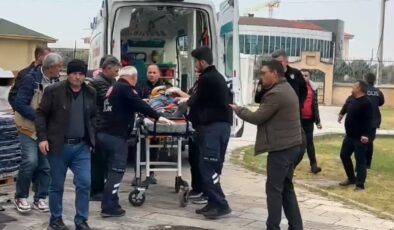 Aksaray’da portatif asansör devrildi: 2 yaralı