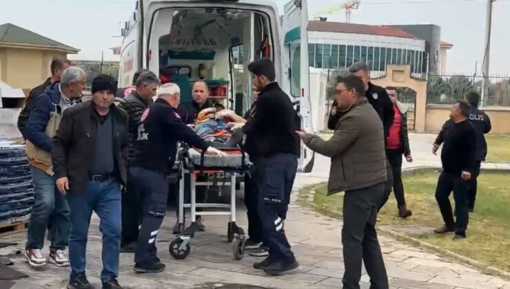 Aksaray’da portatif asansör devrildi: 2 yaralı