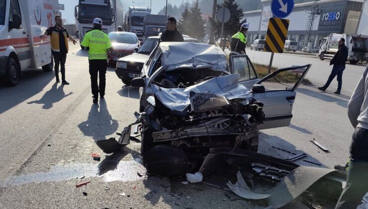 Amasya’da korkutan trafik kazası: 2 yaralı