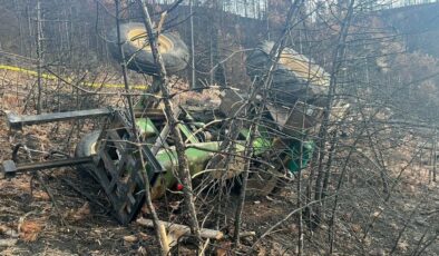 Bolu’da ormanı temizlerken devrilen traktörün sürücüsü öldü