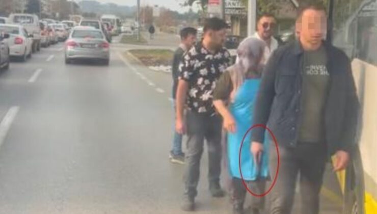 Bursa’da aracını otobüs durağına çekti, kendini uyaran şoföre silah gösterdi