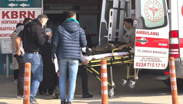 Bursa’da motorlu testere ile odun keserken ayağını kesti