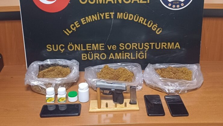 Bursa’da uyuşturucu ticareti yapan şüpheli evinde yakalandı