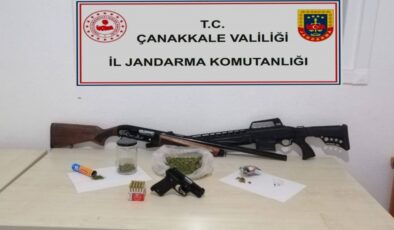 Çanakkale’deki uyuşturucu operasyonunda 3 evde arama yapıldı