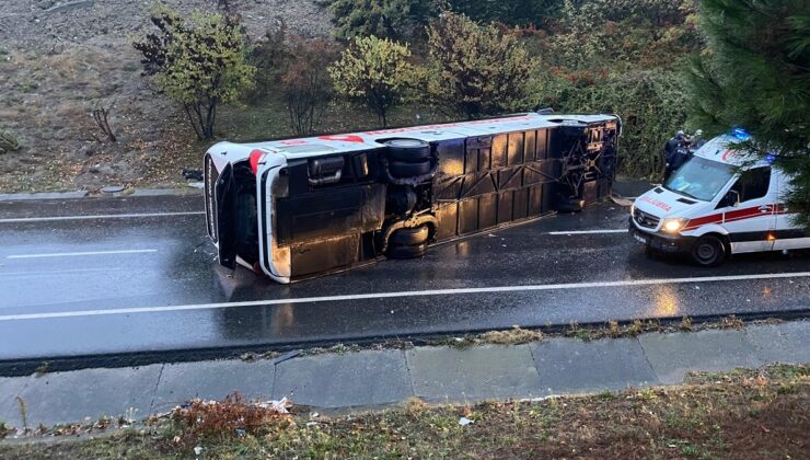 Esenler’de yolcu otobüsü devrildi: 2 ölü 15 yaralı