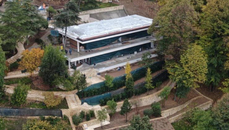 İstanbul’da Boğaz’a nazır kaçak villada yapılan çalışmalar