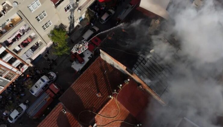 İstanbul’da çatı katında korkutan yangın