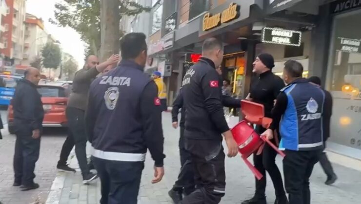 İstanbul’da esnaf ve zabıta arasında arbede çıktı