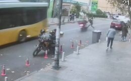 İstanbul’da motosiklet yayaya çarptı