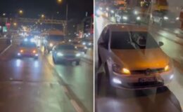 İstanbul’da otomobiliyle ambulansı sıkıştırdı