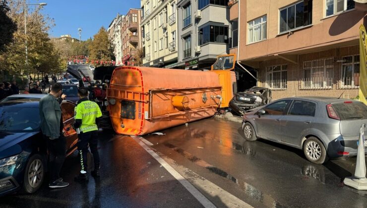 İstanbul’da yol bakım aracı 8 otomobile çarptı: 3 yaralı