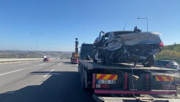 Kuzey Marmara Otoyolu’nda otomobiller çarpıştı: 5 yaralı