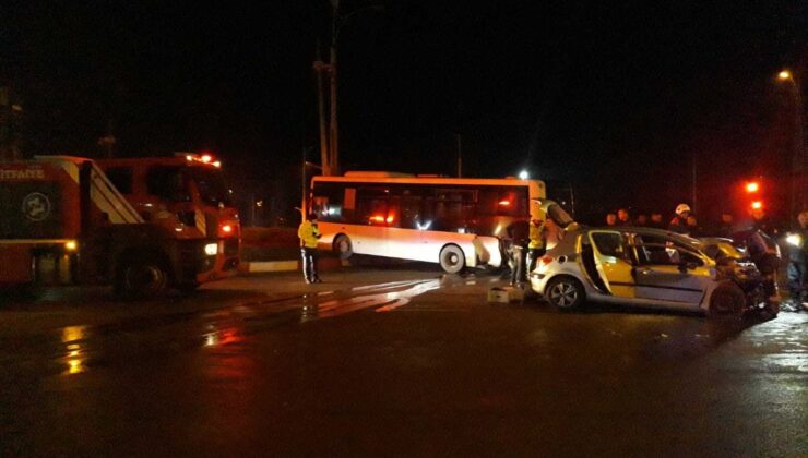 Malatya’da otobüs ile çarpışan otomobilin sürücüsünden acı haber