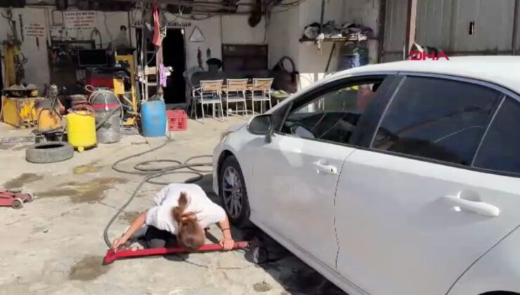 Muğla’da anne ve babasından öğrendiği lastik tamiri mesleği oldu