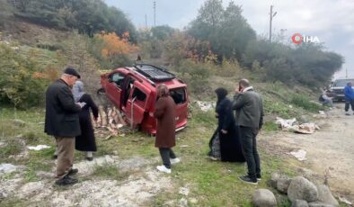 Samsun’da dedesinin aracını kaçıran ve polisten kaçan çocuk, şarampolden uçtu