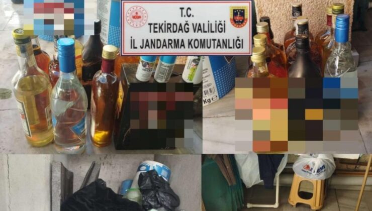 Tekirdağ’da 264 litre kaçak içki ele geçirildi