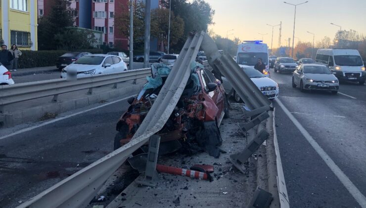 Tekirdağ’da trafik kazası: Burnu bile kanamadı