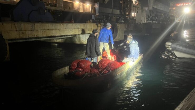 Yalova’da, izinsiz avlanan 20 ton midye denize döküldü