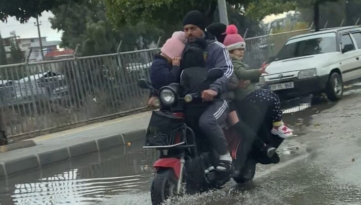 Adana’da 6 kişilik ailenin motosiklet yolculuğu