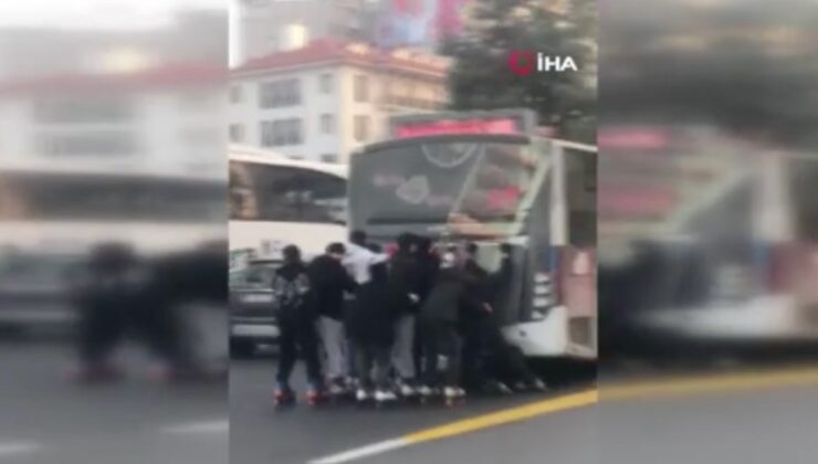 Ankara’da patenli gençlerin tehlikeli yolculuğu tepki çekti