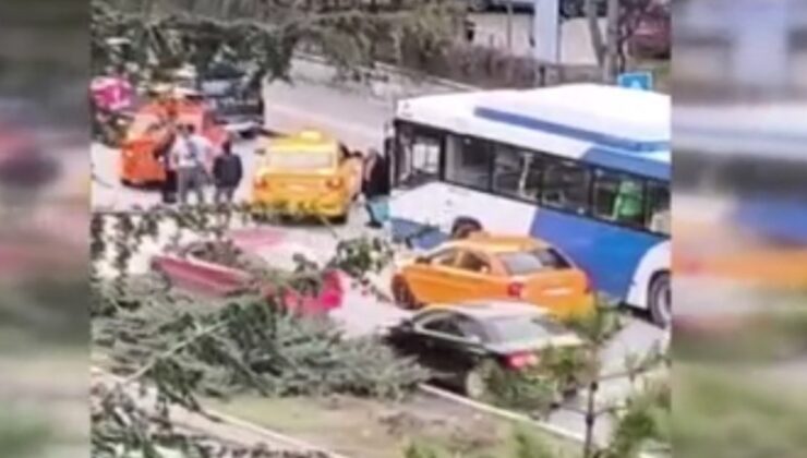 Ankara’da taksici ve otobüs şoförünün tartışması