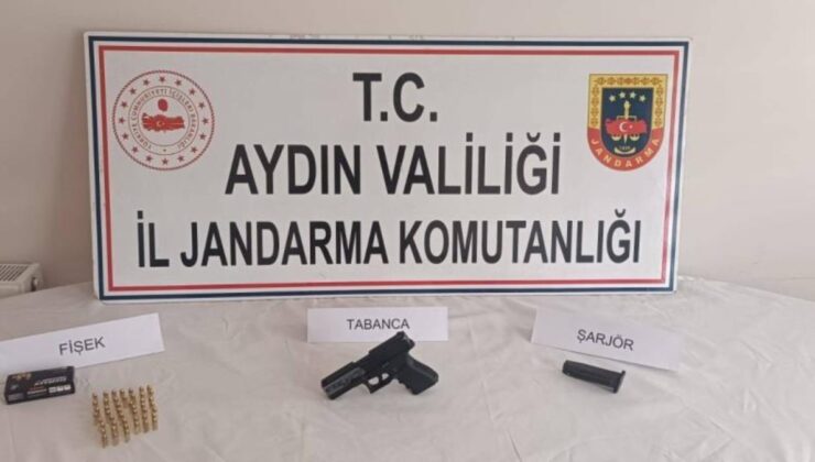 Aydın’da bir kişinin üzerinden ruhsatsız tabanca çıktı