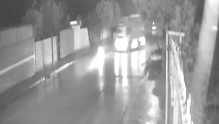 Aydın’da motosikletlinin öldüğü kaza kameraya yansıdı