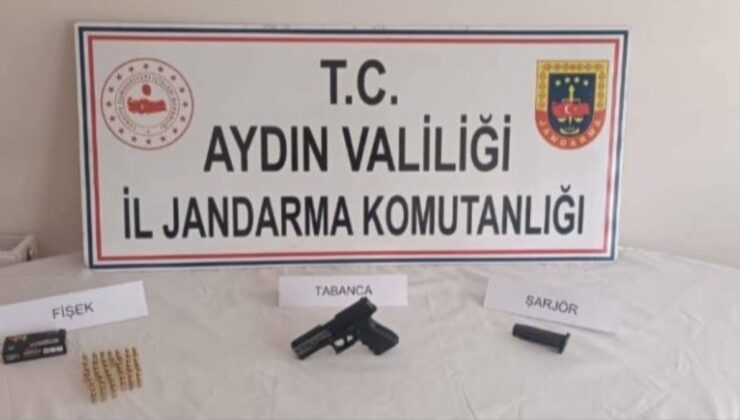 Aydın’da üzerinde tabancayla yakalandı