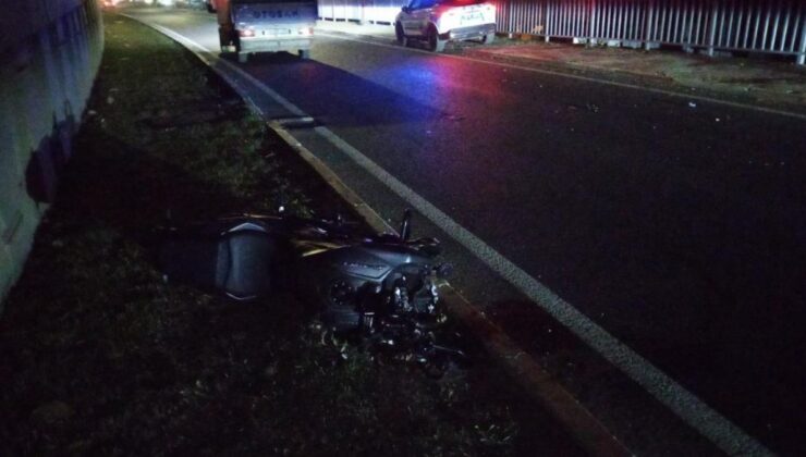 Bursa’da direğe çarparak ikiye bölünen motosikletin sürücüsü ağır yaralandı