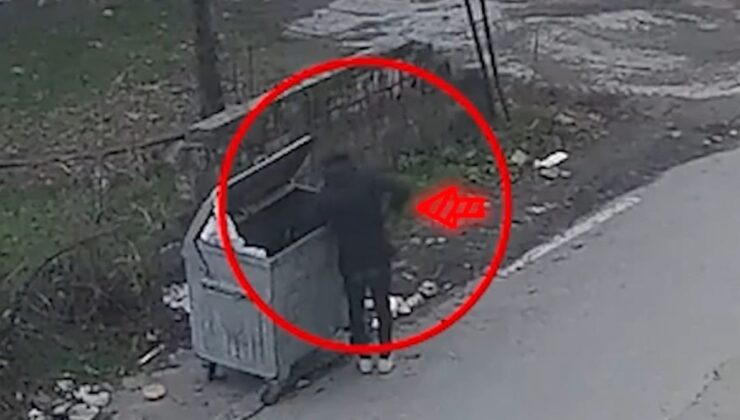 Düzce’de bir kişi çöp konteynerini ateşe verip kaçtı