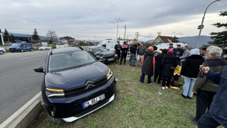 Düzce’de otomobil ile cip çarpıştı