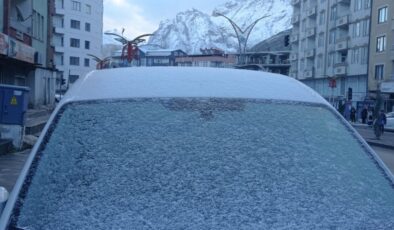 Hakkari’de soğuk hava etkisini gösteriyor