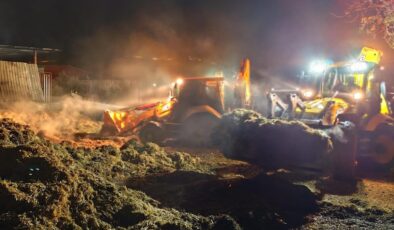 Hatay’da samanlık yangını