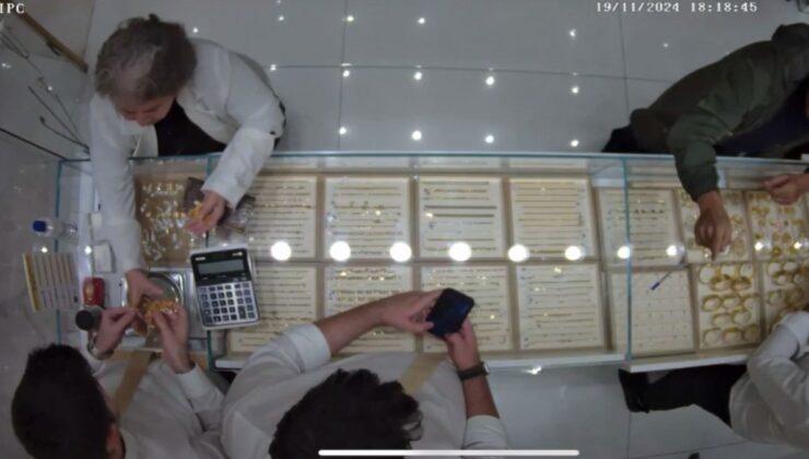 İstanbul’da kuyumcuda 350 bin liralık kolyeyi çalan hırsız kameraya yakalandı