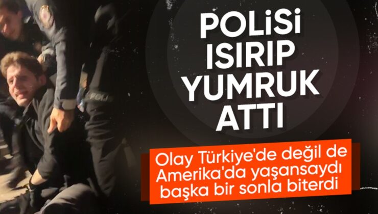 İstanbul’da polis memuruna saldırdı: Elini ısırıp tekme attı