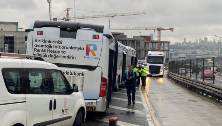 İstanbul’da şaşkına çeviren kaza: Rögar kapağı fırladı, yolcu metrobüsten düştü