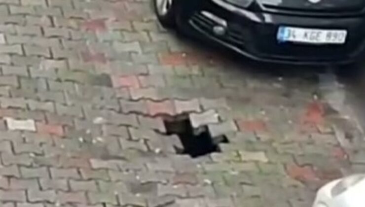 İstanbul’da yağış sonrası yol çöktü, ev ve işyerlerini su bastı