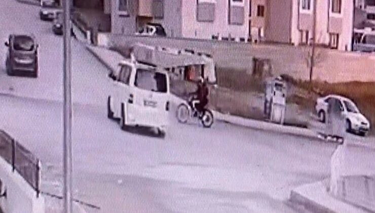 Karabük’te 2 kişinin yaralandığı kaza kameraya yansıdı