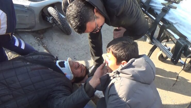 Kayseri’de tramvayla çarpışan yaralı sürücü oğlunu teselli etti