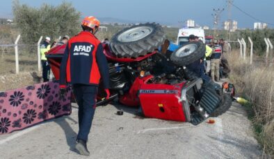 Kilis’te devrilen traktörün sürücüsü öldü