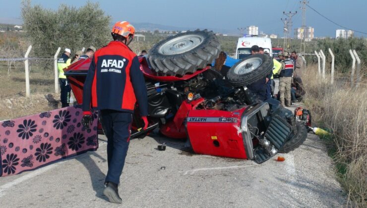 Kilis’te devrilen traktörün sürücüsü öldü