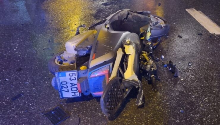 Rize’de otomobile çarpan motosikletin sürücüsü öldü