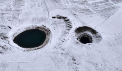 Sivas’ın iki gözü, kar yağışının ardından beyaz örtüyle kaplandı