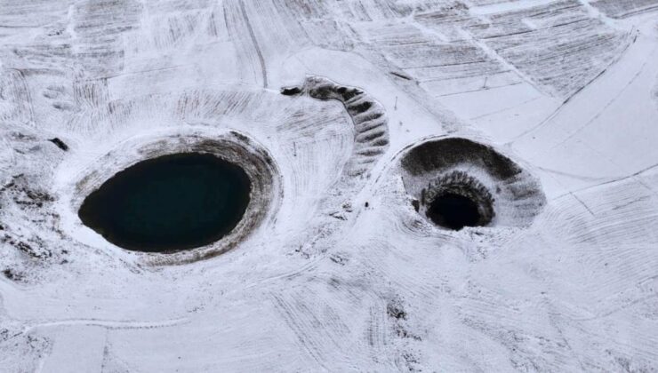 Sivas’ın iki gözü, kar yağışının ardından beyaz örtüyle kaplandı