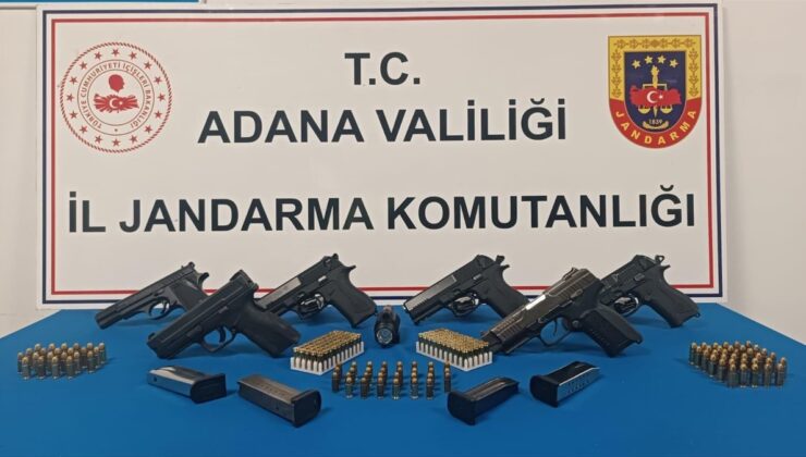 Adana’da iki araçta 6 ruhsatsız tabancanın ele geçirilmesi sonrası 6 gözaltı