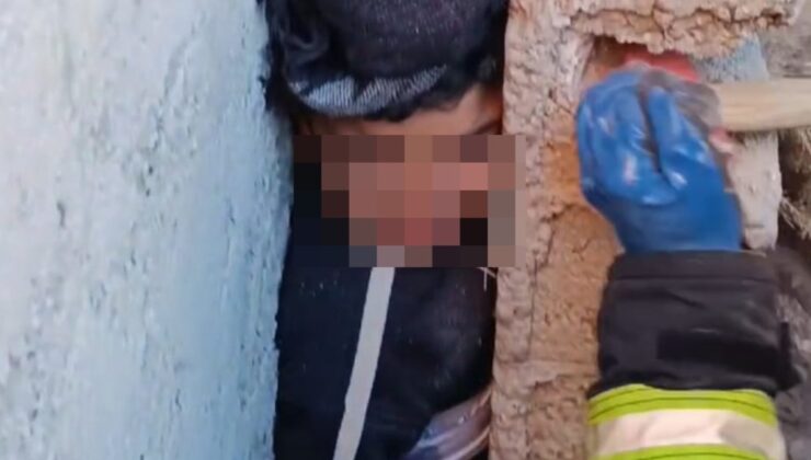 Batman’da saklambaç oynarken girdiği iki duvar arasında sıkıştı